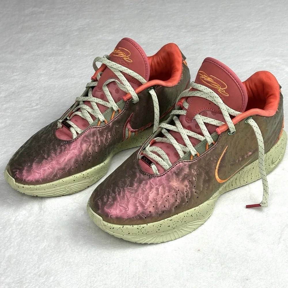 Nike LeBron‎ Witness 7 VII Basketball Shoes Bronze Eclipse Coral Sneakers